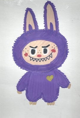 Purple Labubu Grin